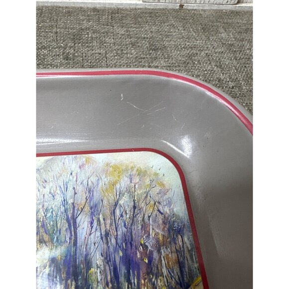 Vintage 1987 Westward Ho! Metal Serving Tray By Leslie Cope - Picture 3 of 11